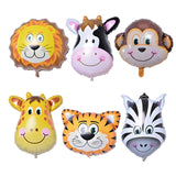 6pcs Mini Animal Foil Balloons