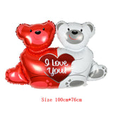Foil Balloons LOVE Siamesed Red Heart Ballons