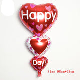 Foil Balloons LOVE Siamesed Red Heart Ballons