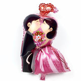 Wedding Baloons Bride and Groom Kiss Love Foil Balloons