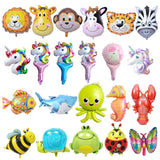 6pcs Mini Animal Foil Balloons