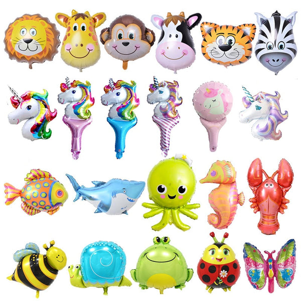 6pcs Mini Animal Foil Balloons