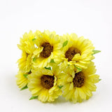 6Pcs Artificial DIY Flowers Fake Sunflower