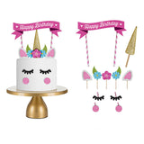 24Pcs Unicorn Rainbow Cake Toppers , Wrappers