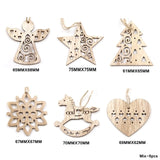 Mix Christmas Wooden Pendants Ornaments