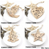 Mix Christmas Wooden Pendants Ornaments