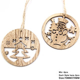 Mix Christmas Wooden Pendants Ornaments