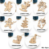 Mix Christmas Wooden Pendants Ornaments