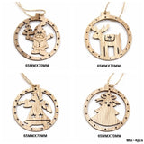 Mix Christmas Wooden Pendants Ornaments