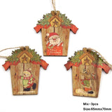 Mix Christmas Wooden Pendants Ornaments