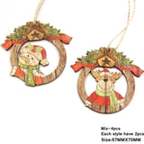 Mix Christmas Wooden Pendants Ornaments