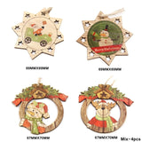 Mix Christmas Wooden Pendants Ornaments
