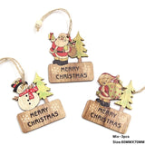 Mix Christmas Wooden Pendants Ornaments