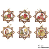 Mix Christmas Wooden Pendants Ornaments