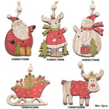 Mix Christmas Wooden Pendants Ornaments