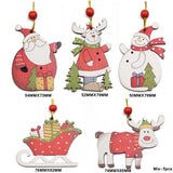 Mix Christmas Wooden Pendants Ornaments
