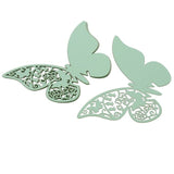 20 pieces/lot Butterfly Laser Cut Paper Place Card / Escort Card / Cup Card/ Wine Glass Card For Wedding Party Decoration