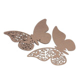 20 pieces/lot Butterfly Laser Cut Paper Place Card / Escort Card / Cup Card/ Wine Glass Card For Wedding Party Decoration
