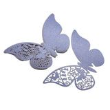 20 pieces/lot Butterfly Laser Cut Paper Place Card / Escort Card / Cup Card/ Wine Glass Card For Wedding Party Decoration