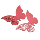 20 pieces/lot Butterfly Laser Cut Paper Place Card / Escort Card / Cup Card/ Wine Glass Card For Wedding Party Decoration