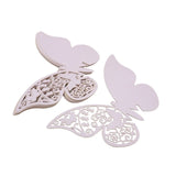 20 pieces/lot Butterfly Laser Cut Paper Place Card / Escort Card / Cup Card/ Wine Glass Card For Wedding Party Decoration