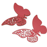 20 pieces/lot Butterfly Laser Cut Paper Place Card / Escort Card / Cup Card/ Wine Glass Card For Wedding Party Decoration