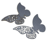 20 pieces/lot Butterfly Laser Cut Paper Place Card / Escort Card / Cup Card/ Wine Glass Card For Wedding Party Decoration