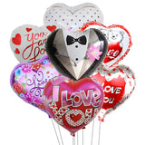 10pcs 18inch Heart Foil Balloons