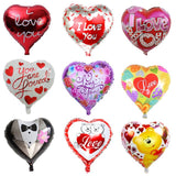 10pcs 18inch Heart Foil Balloons