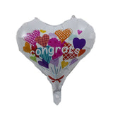 10pcs 18inch Heart Foil Balloons