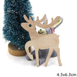 10PCS  Multi Type Natural Christmas Wooden Pendants Ornaments