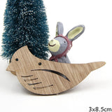 10PCS  Multi Type Natural Christmas Wooden Pendants Ornaments