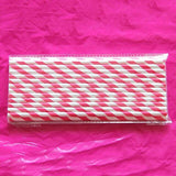 25pcs/lot Orange Stripe Paper Straws