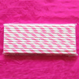 25pcs/lot Orange Stripe Paper Straws