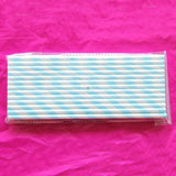 25pcs/lot Orange Stripe Paper Straws