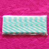25pcs/lot Orange Stripe Paper Straws
