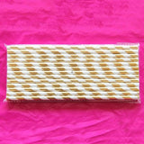 25pcs/lot Orange Stripe Paper Straws