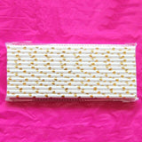 25pcs/lot Orange Stripe Paper Straws