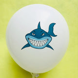 12pcs Angry Shark Latex Balloons 12inch