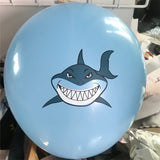 12pcs Angry Shark Latex Balloons 12inch