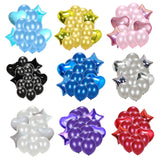 12pcs 12 inch Latex Balloons 2pcs Star 2pcs Heart Foil Balloons