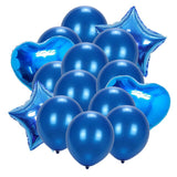 12pcs 12 inch Latex Balloons 2pcs Star 2pcs Heart Foil Balloons