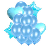 12pcs 12 inch Latex Balloons 2pcs Star 2pcs Heart Foil Balloons