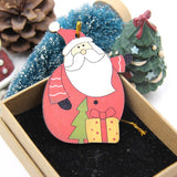 5PCS Colorful  Christmas Wooden Pendants Ornaments