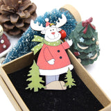 5PCS Colorful  Christmas Wooden Pendants Ornaments
