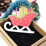 5PCS Colorful  Christmas Wooden Pendants Ornaments