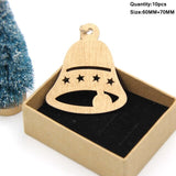 1Set Christmas Wooden Pendant Snowflakes&Deer&Tree