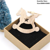 1Set Christmas Wooden Pendant Snowflakes&Deer&Tree