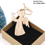 1Set Christmas Wooden Pendant Snowflakes&Deer&Tree