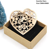 1Set Christmas Wooden Pendant Snowflakes&Deer&Tree